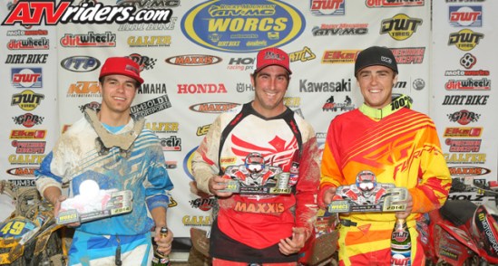 Elka Riders Beau Baron #1 (1st place - center) & Josh Row #417 (3rd place - right)