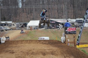 Hamerick claiming the win in Pro Am Moto 1