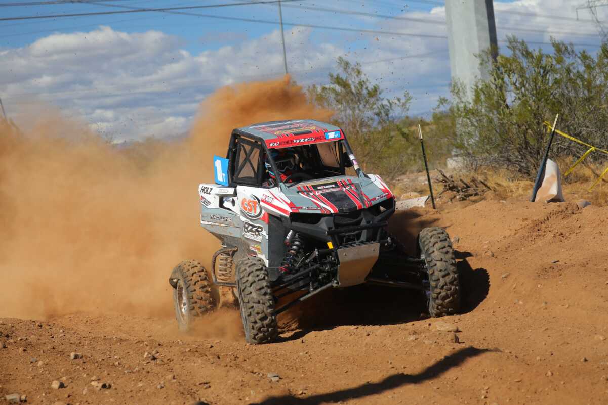 UTV in the ground track